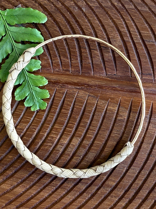 Lauhala Wrapped Bangle