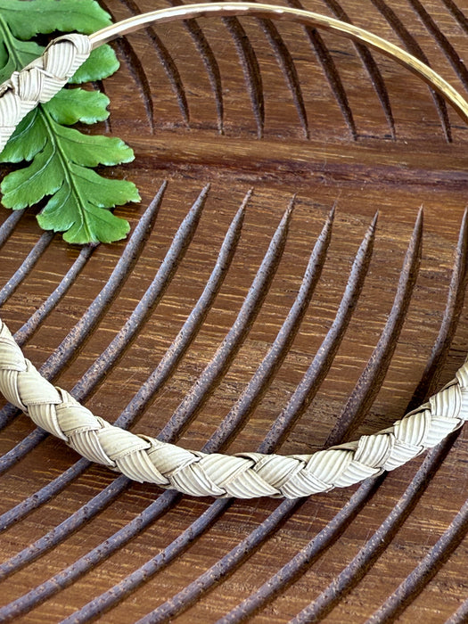 Lauhala Wrapped Bangle