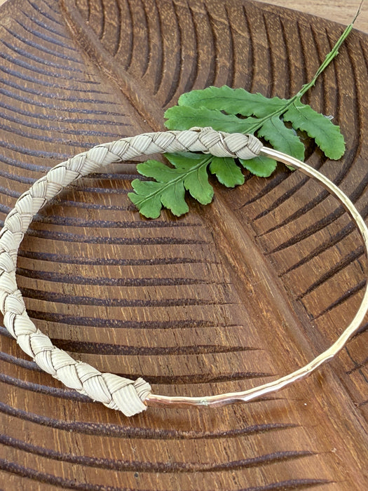 Lauhala Wrapped Bangle