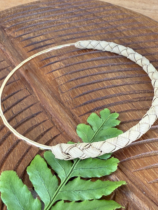 Lauhala Wrapped Bangle