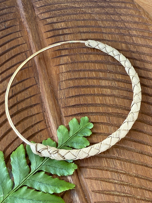 Lauhala Wrapped Bangle