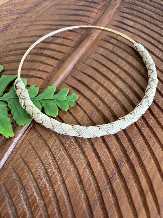 Lauhala Wrapped Bangle
